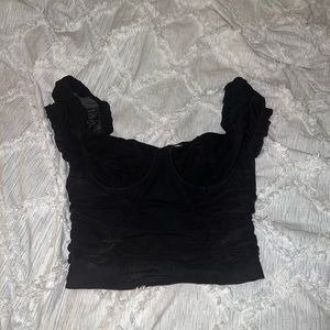 Black bustier top